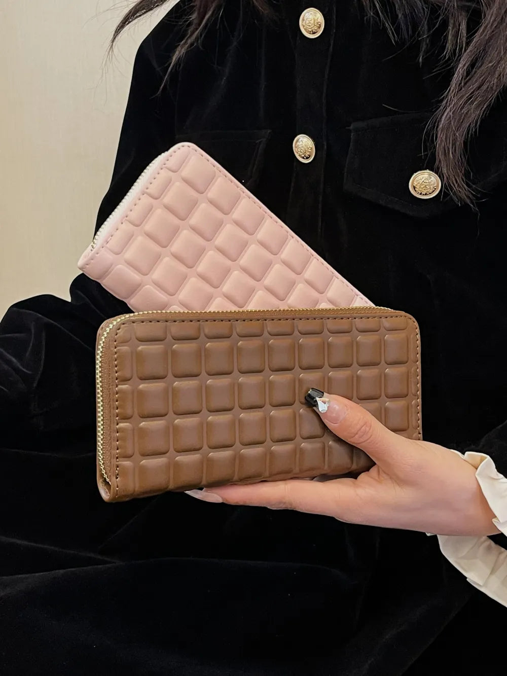 PU Leather Solid Color Wallet Easy Apparels