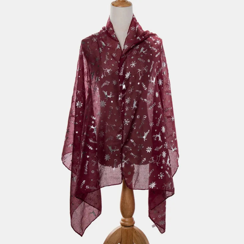 Christmas Element Polyester Scarf Easy Apparels