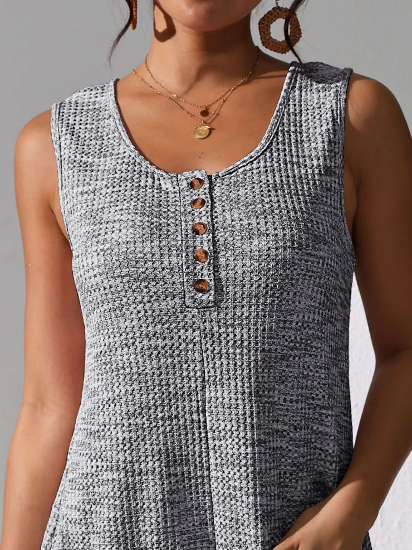 Full Size Button Front Romper with Pockets Plus Size Easy Apparels