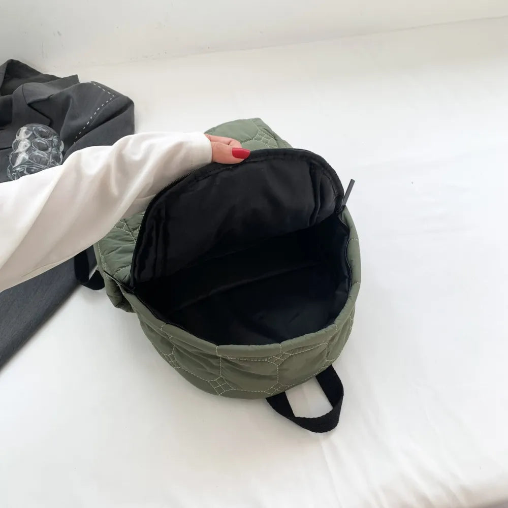 Quilted Polyester Backpack Bag Easy Apparels