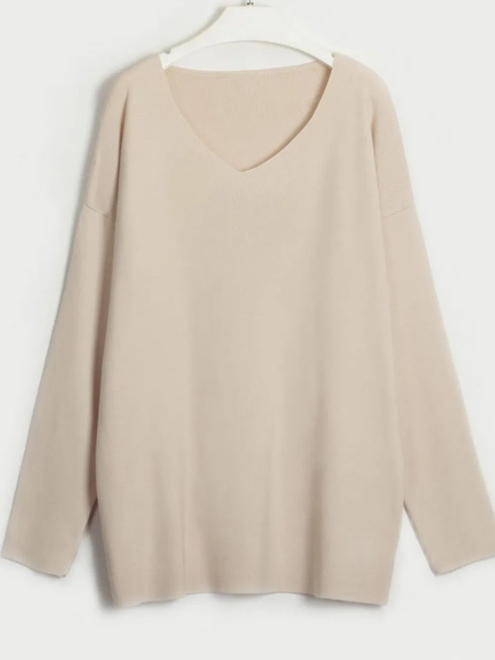V-Neck Long Sleeve Top and Drawstring Pants Sweater Set Easy Apparels