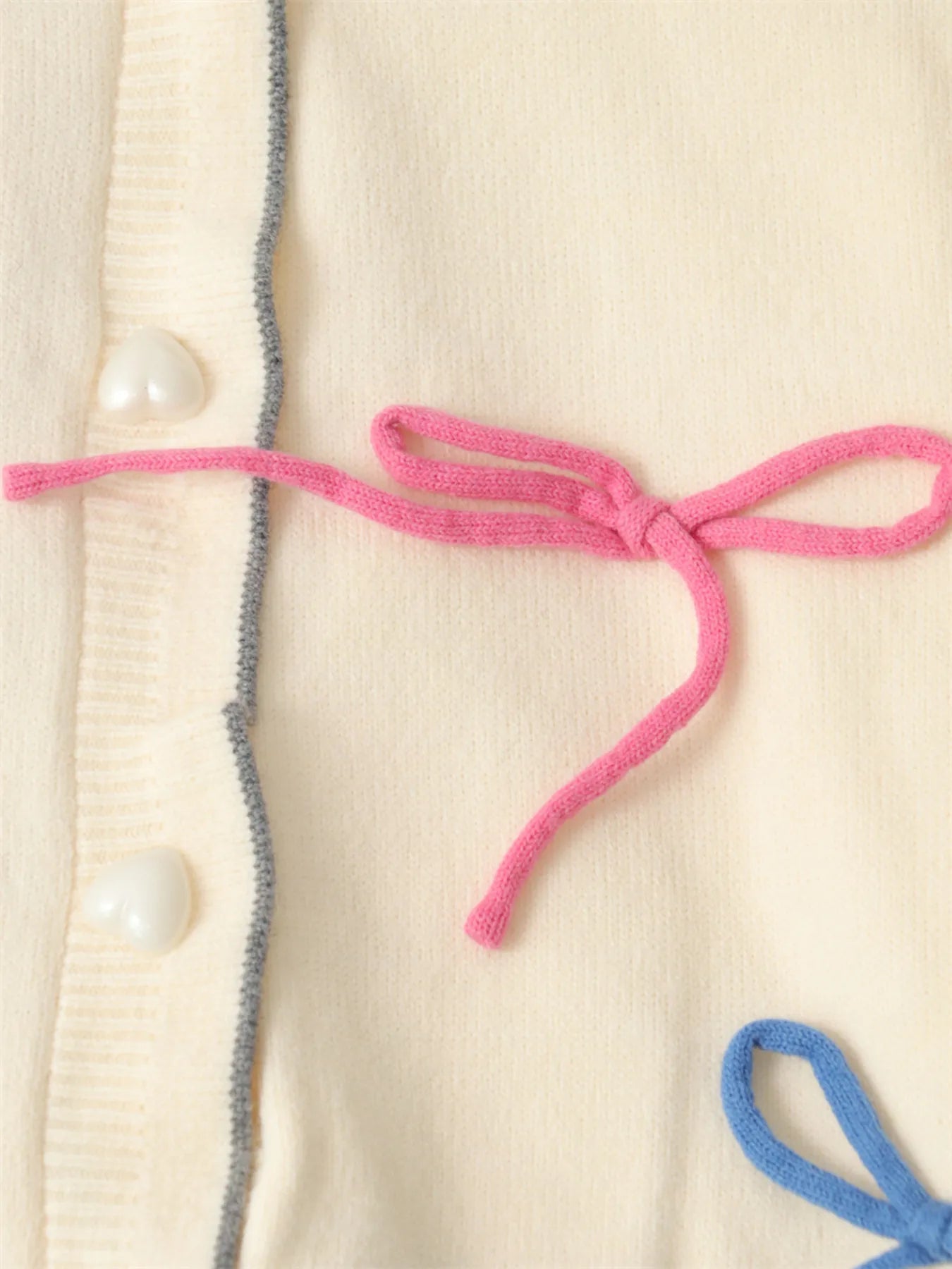 Bow Tie Button Up Cardigan Easy Apparels