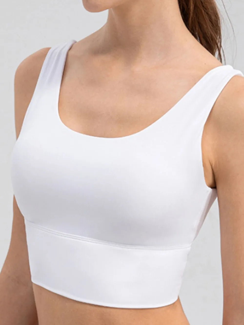Scoop Neck Wide Strap Active Tank Easy Apparels