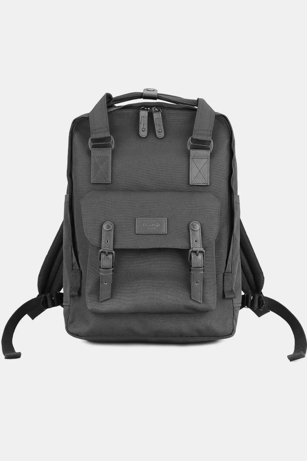 Himawari Waterproof Canvas Backpack Bag with Handles Black One Size Easy Apparels