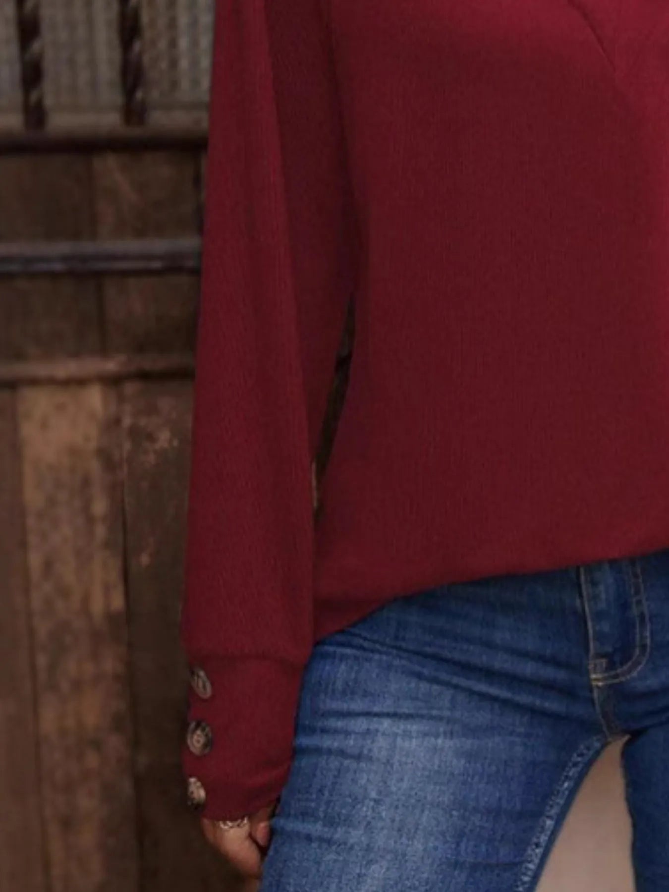 Trendsi V-Neck Long Sleeve T-Shirt