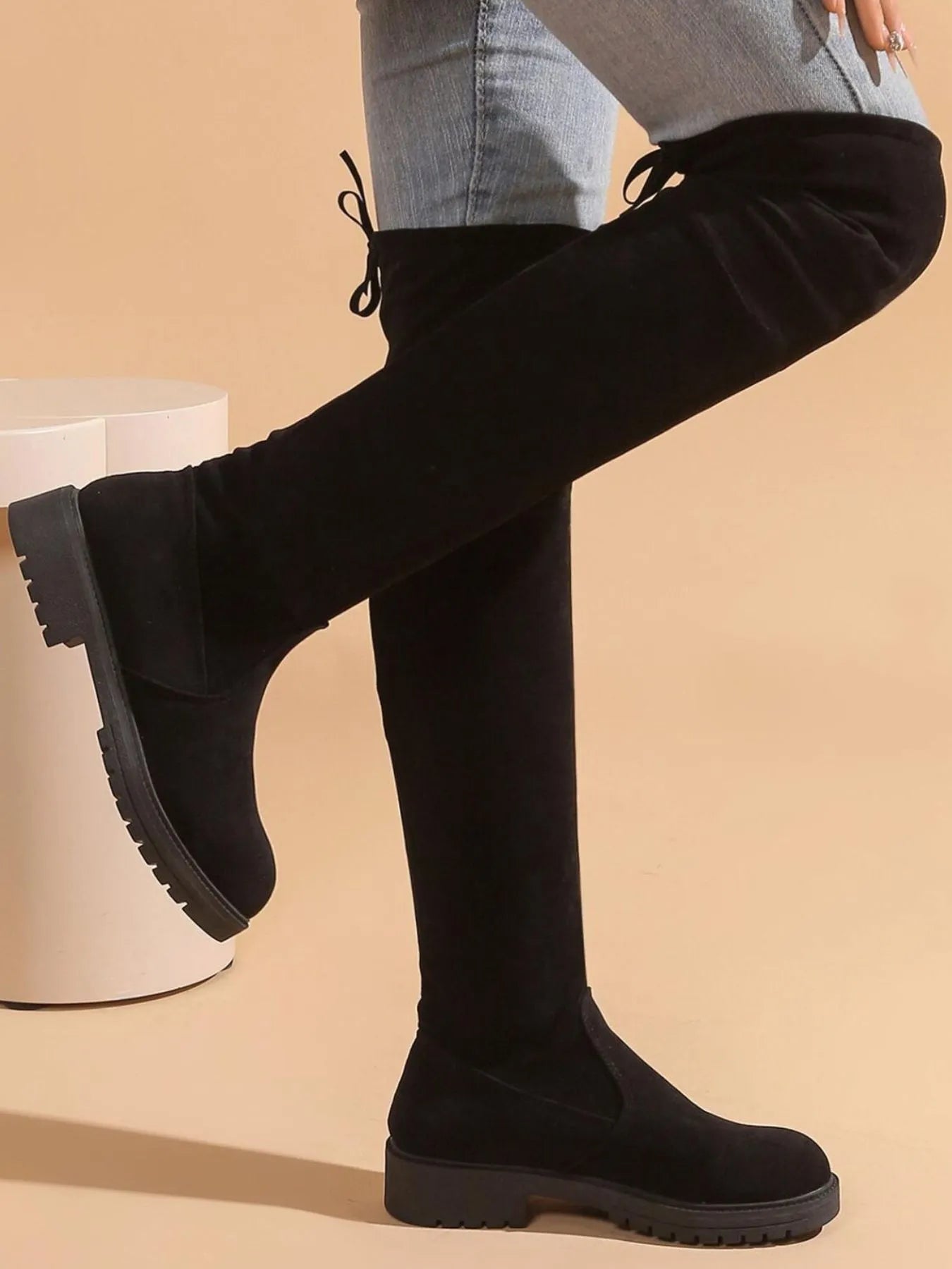Over-the-Knee Block Heel Boots Easy Apparels