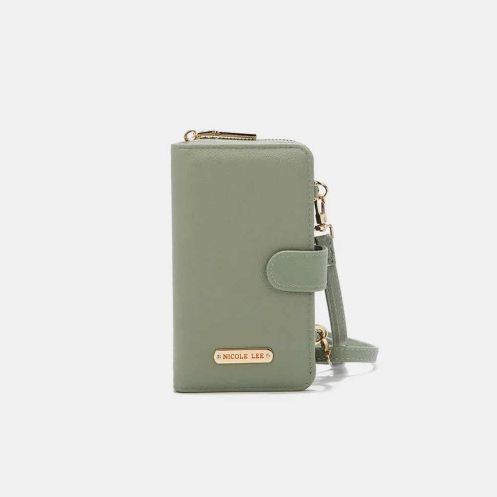 Nicole Lee USA 2 Piece Phone Case Crossbody Wallet Sage One Size Easy Apparels