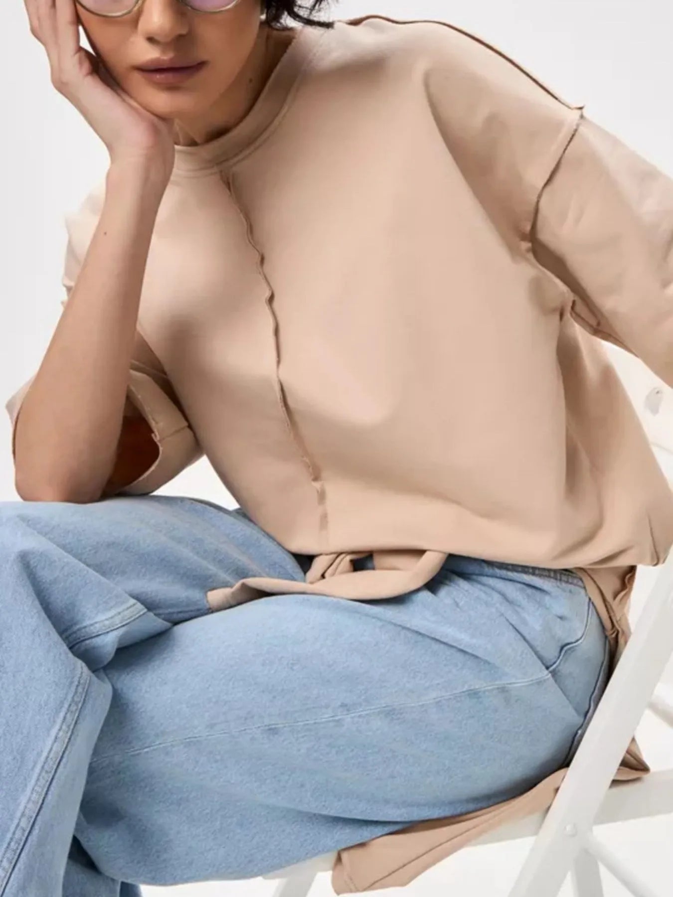 Trendsi Round Neck Half Sleeve T-Shirt