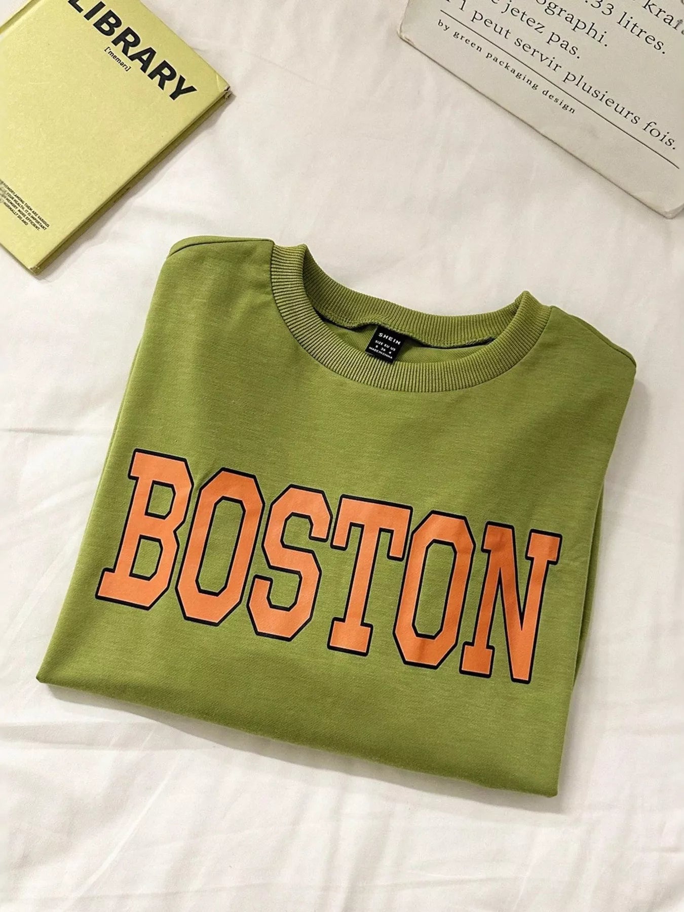 Men's Boston Graphic Oversized Crewneck Sweatshirt Easy Apparels