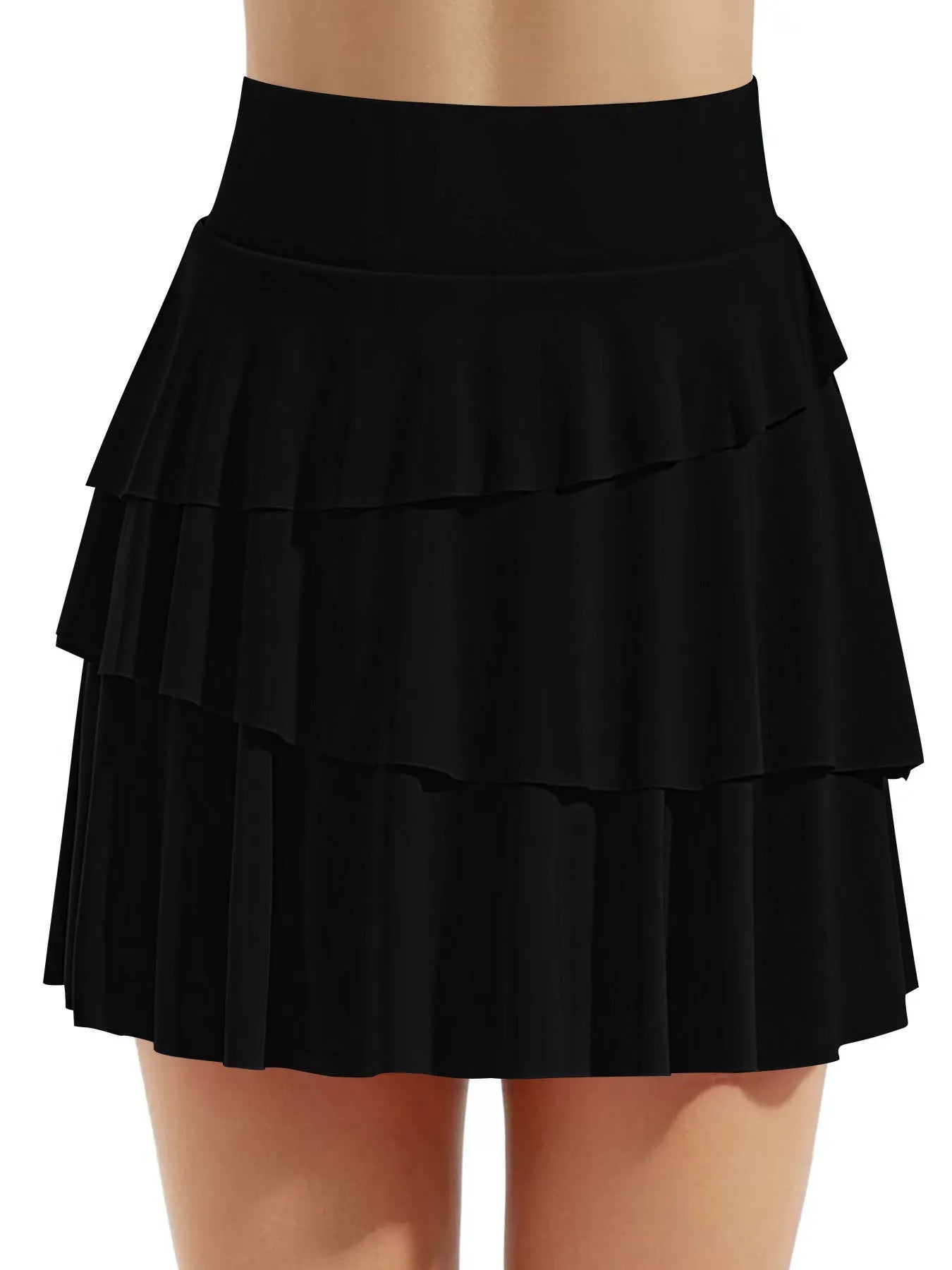 Tiered Ruffle Active Skort Easy Apparels