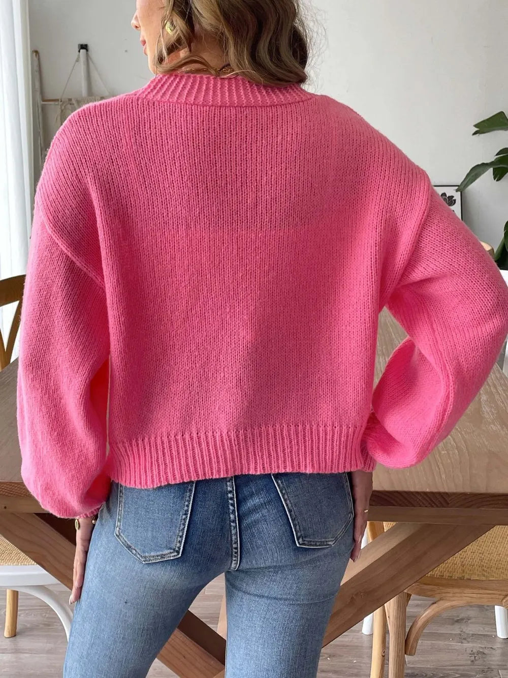 Pearl Open Front Long Sleeve Cardigan Easy Apparels