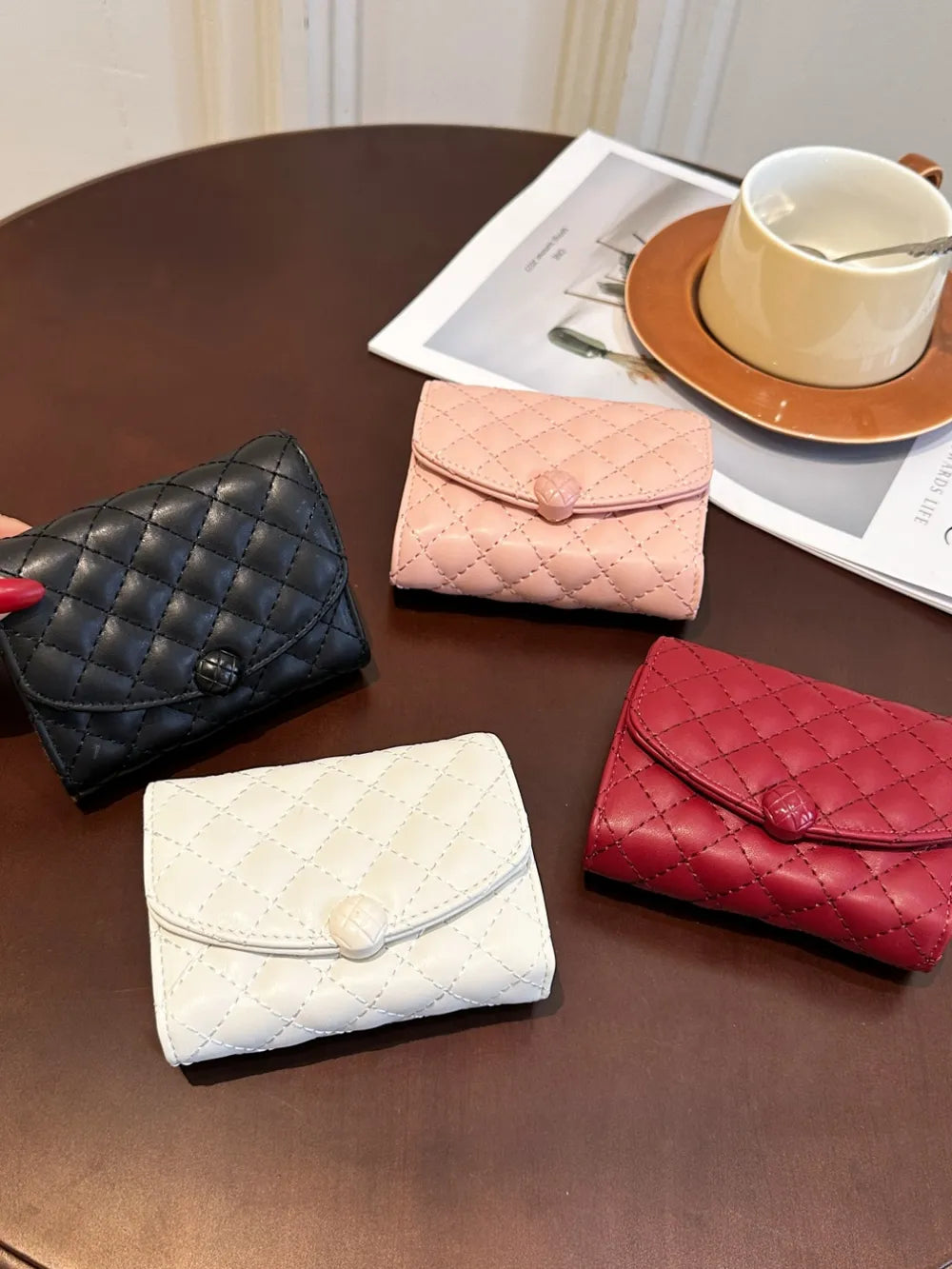 PU Leather Solid Color Wallet Easy Apparels