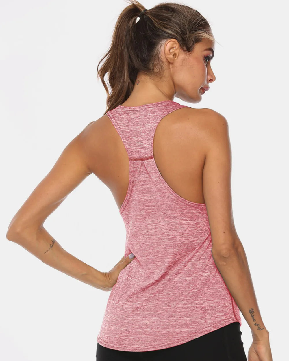 Full Size Scoop Neck Wide Strap Active Tank Easy Apparels