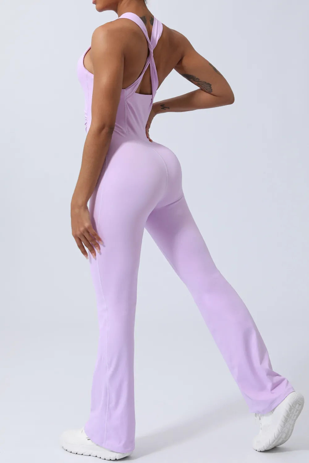 Crisscross Wide Strap Sleeveless Jumpsuit Easy Apparels