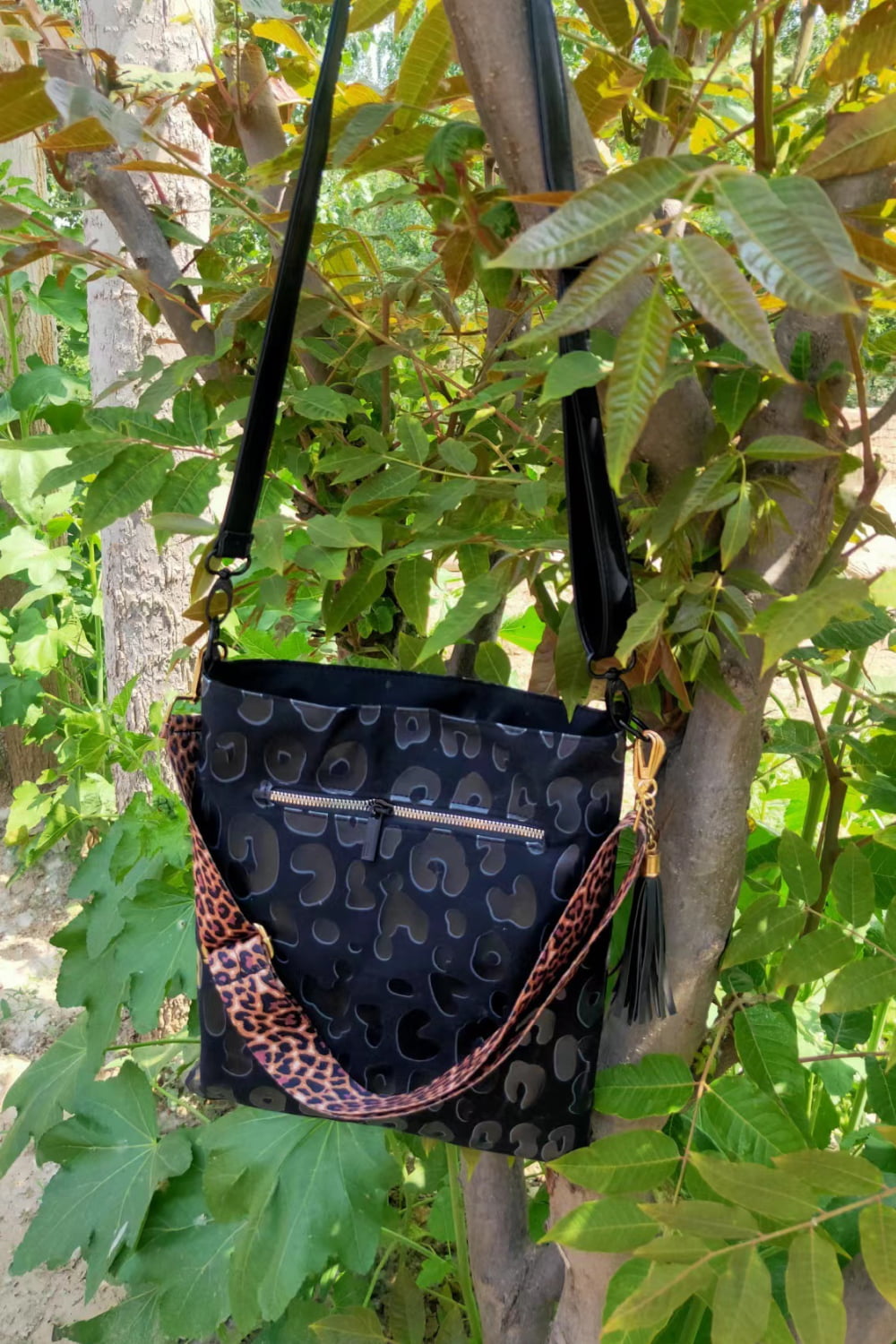 Adored PU Leather Shoulder Bag with Tassel Easy Apparels