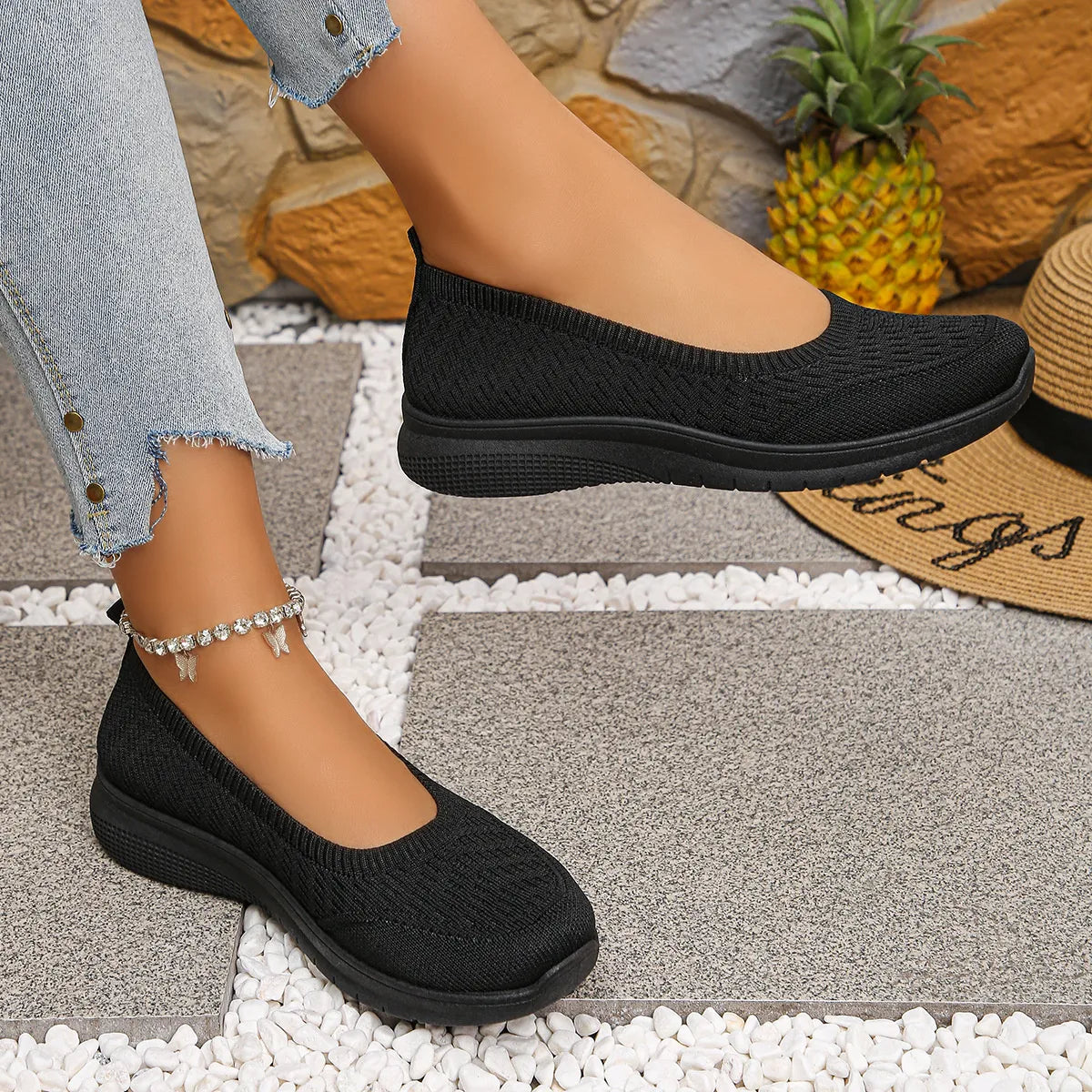 Round Toe Mesh Slip-Ons Easy Apparels