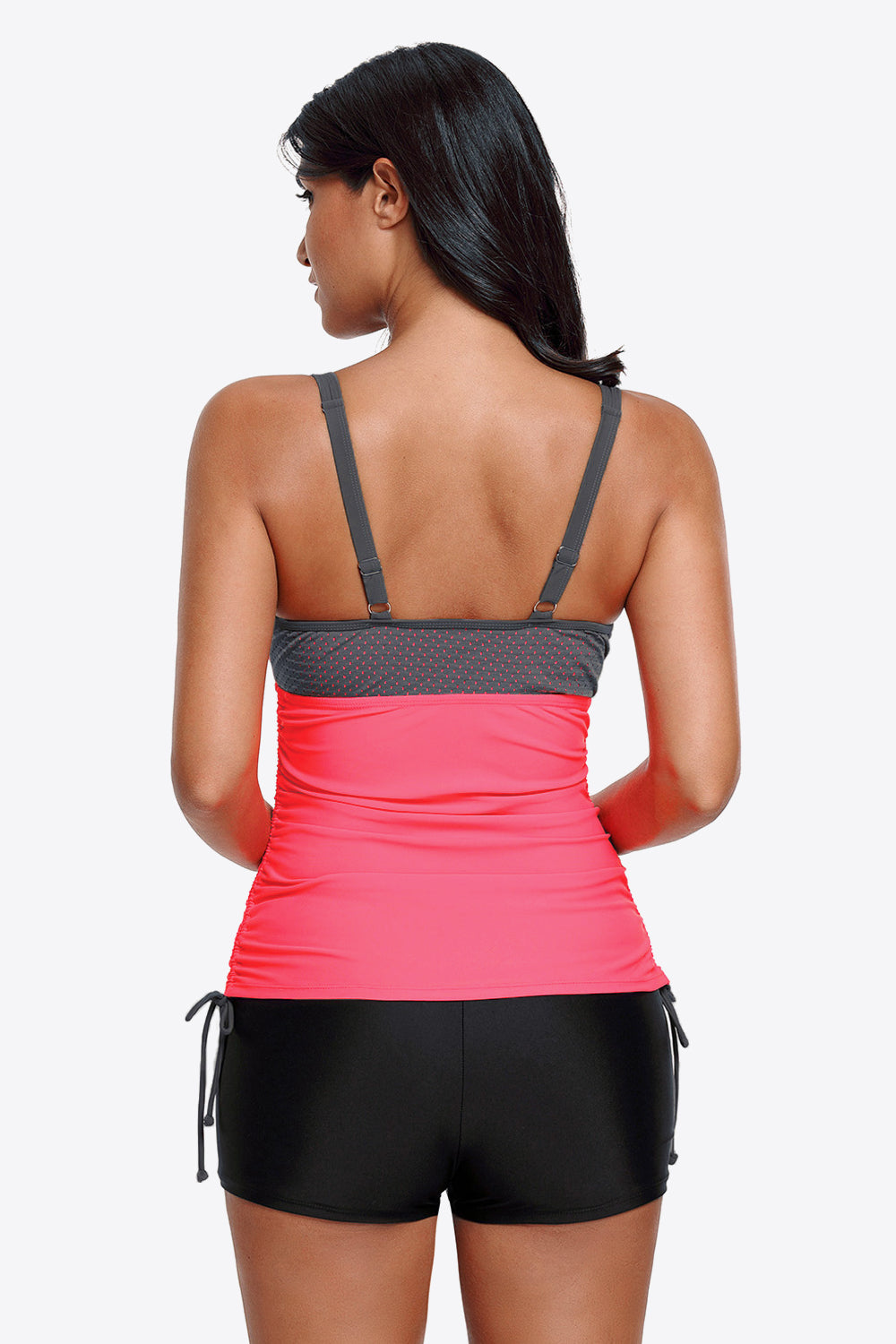 Contrast Sweetheart Neck Swim Cami Easy Apparels