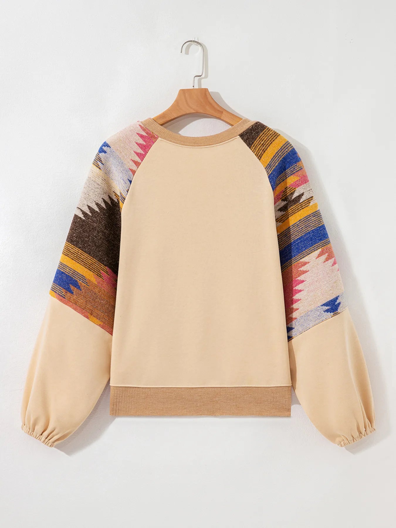 Trendsi Sequined Western Horses Bubble Sleeve Sweatshirt