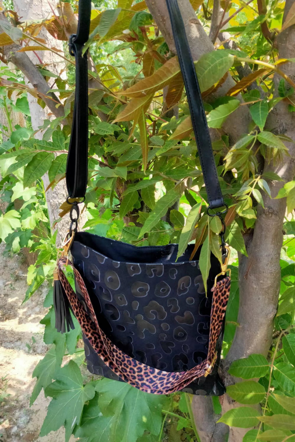 Adored PU Leather Shoulder Bag with Tassel Easy Apparels