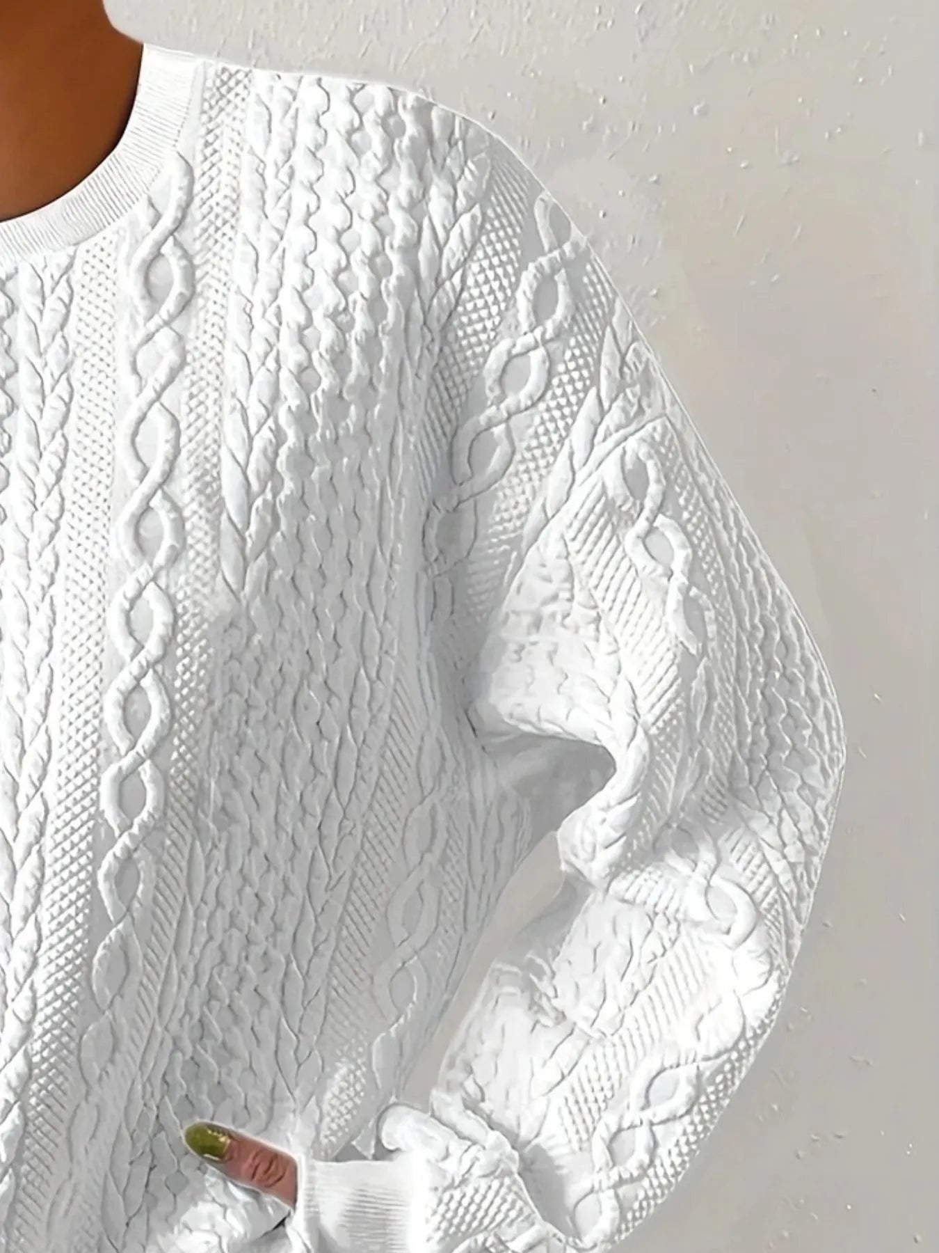 Trendsi Round Neck Long Sleeve Sweatshirt