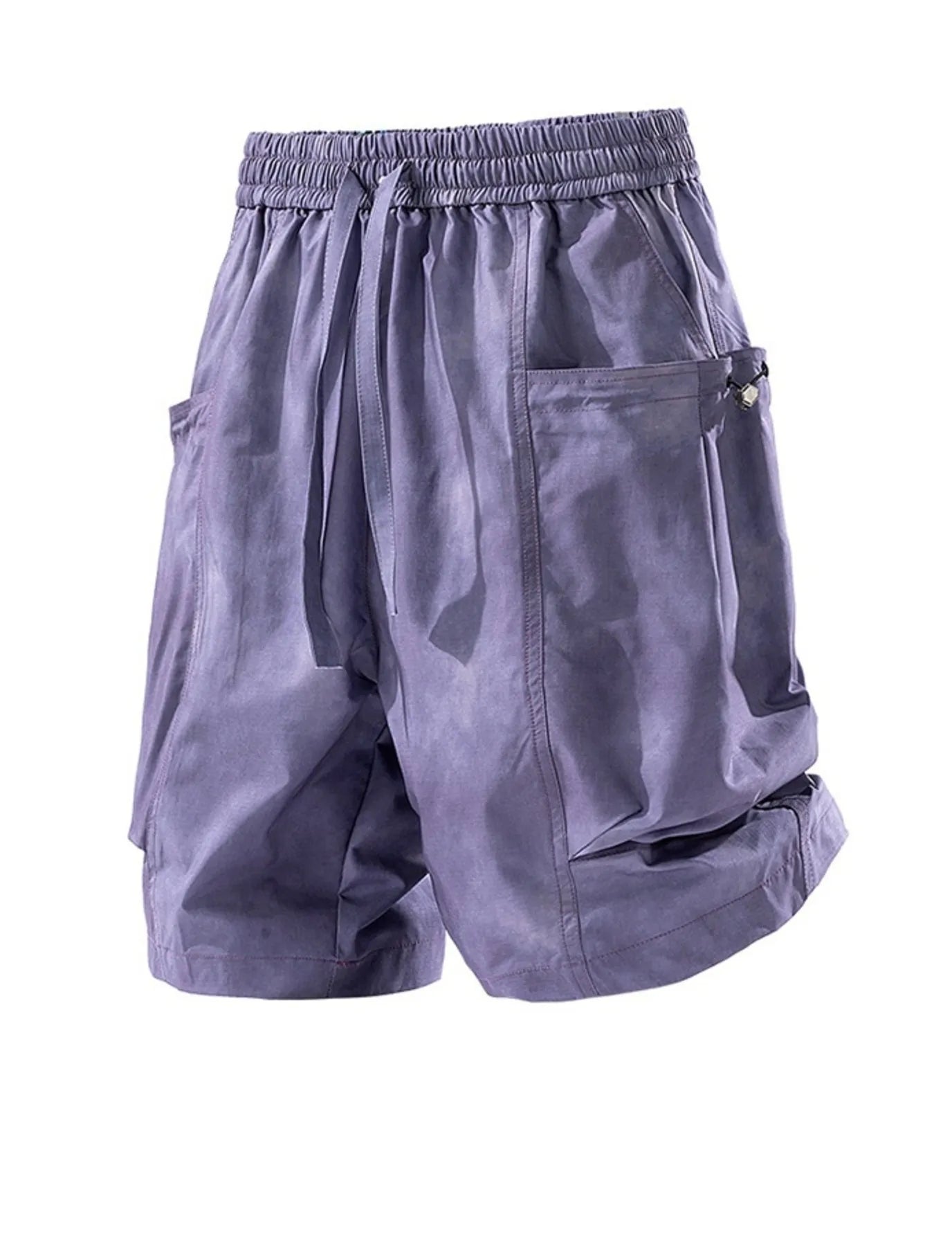Men's Full Size Elastic Waist Cargo Shorts with Multi-Pockets Plus Size Easy Apparels