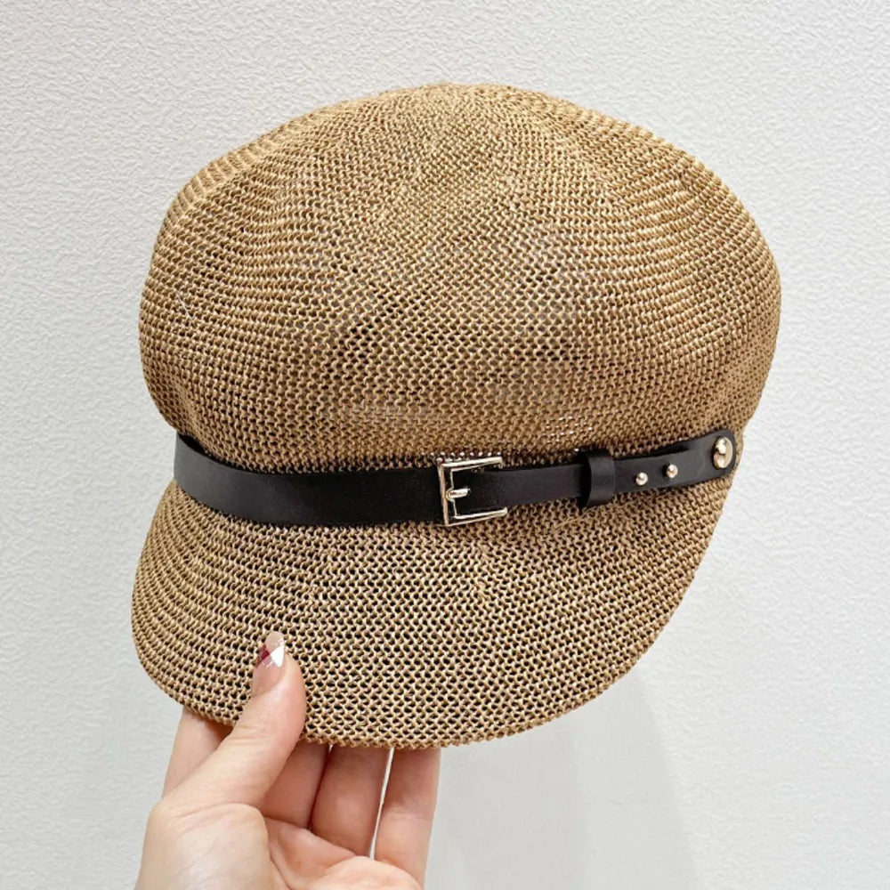 Straw Woven Buckle Hat Easy Apparels