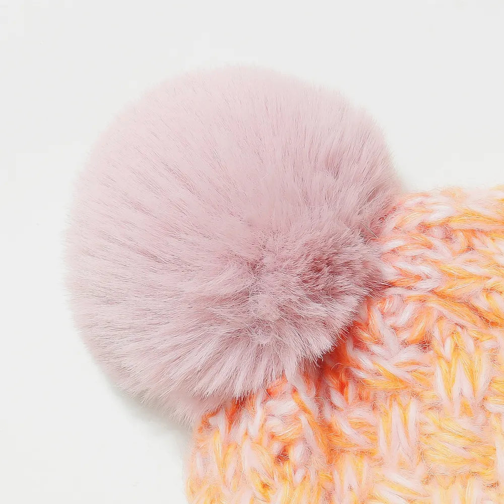 Gradient Knit Hat with Pompom Easy Apparels