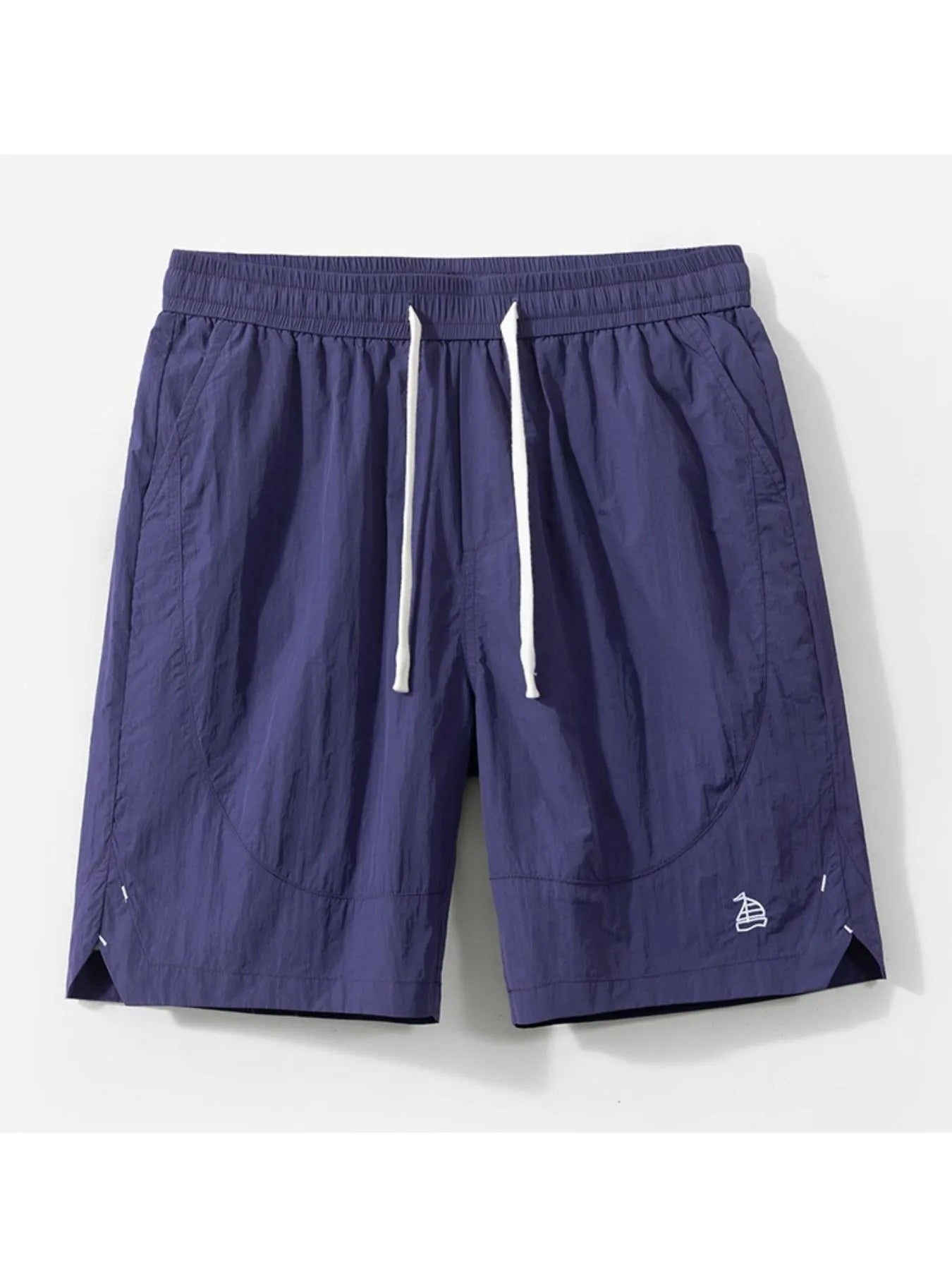 Men's Plus Size Drawstring Pocketed Shorts Purple Easy Apparels