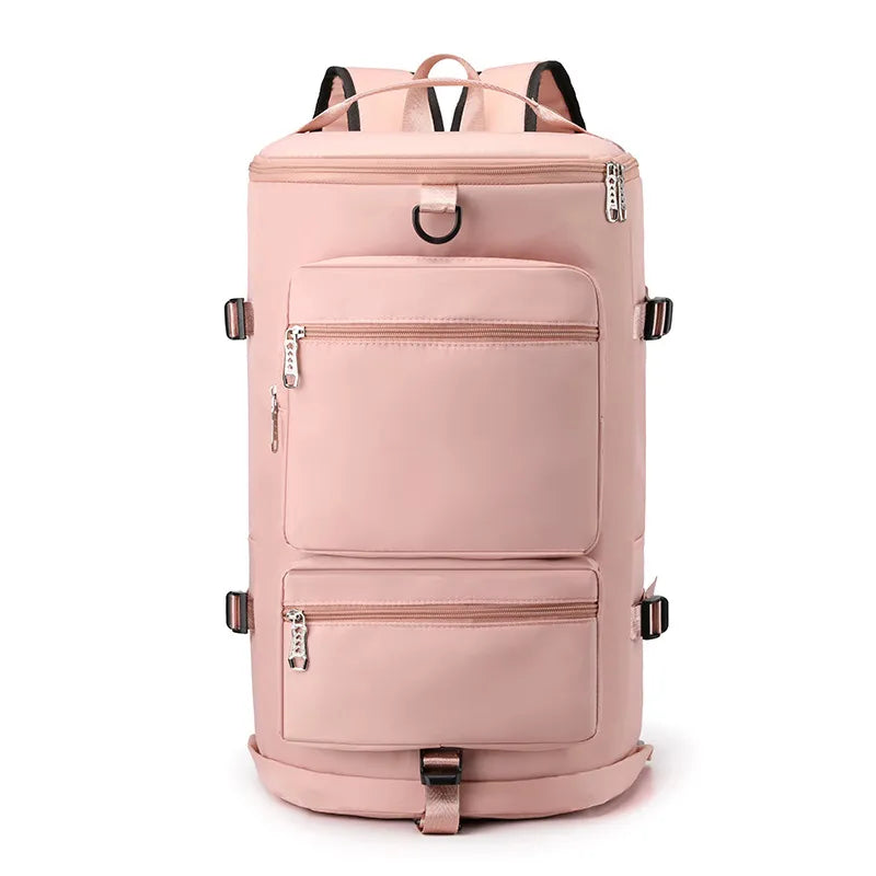Multi Pocket Travel Backpack Bag Watermelon pink One Size Easy Apparels