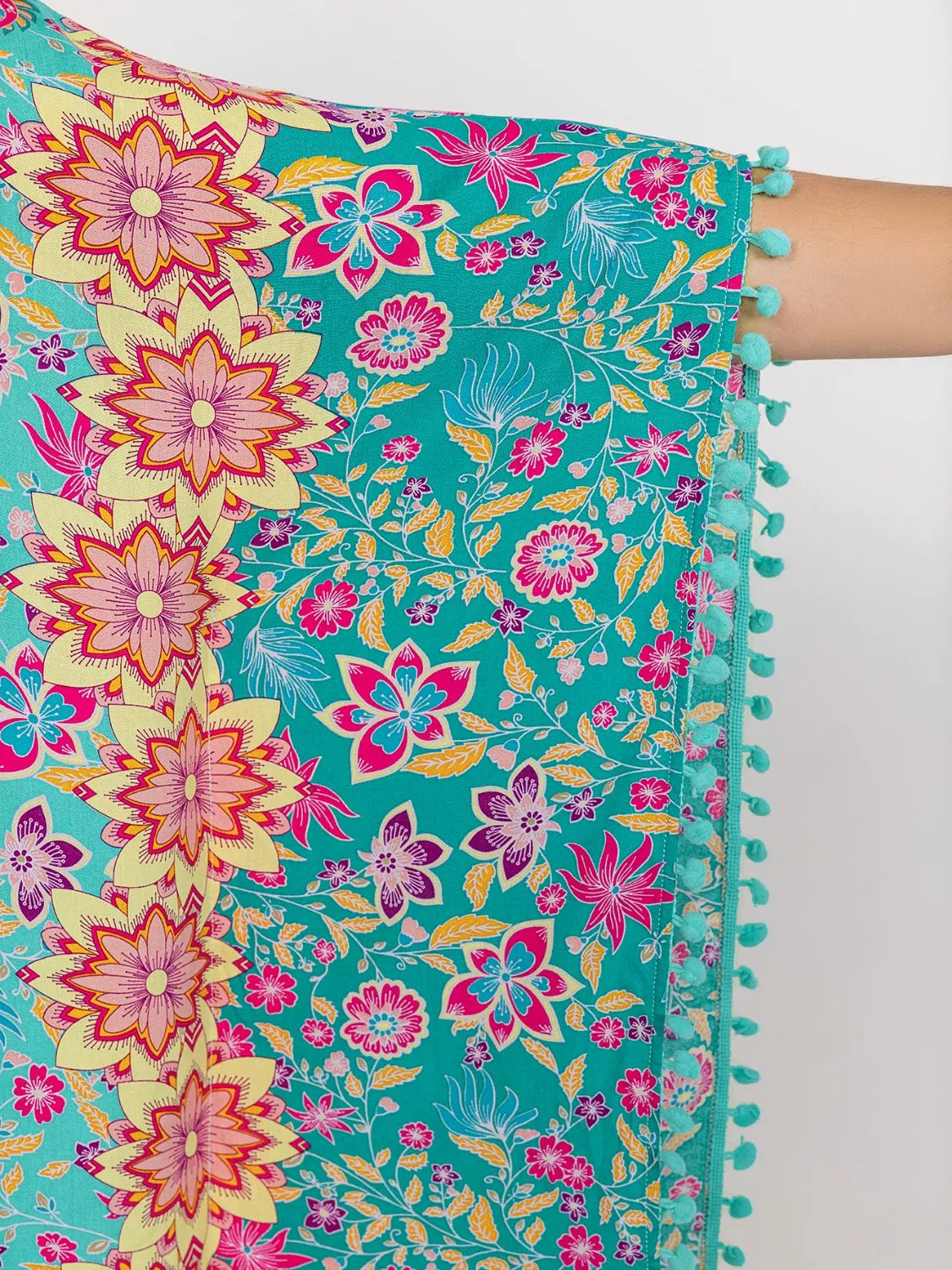 Plus Size Printed Open Front Cover-Up Easy Apparels