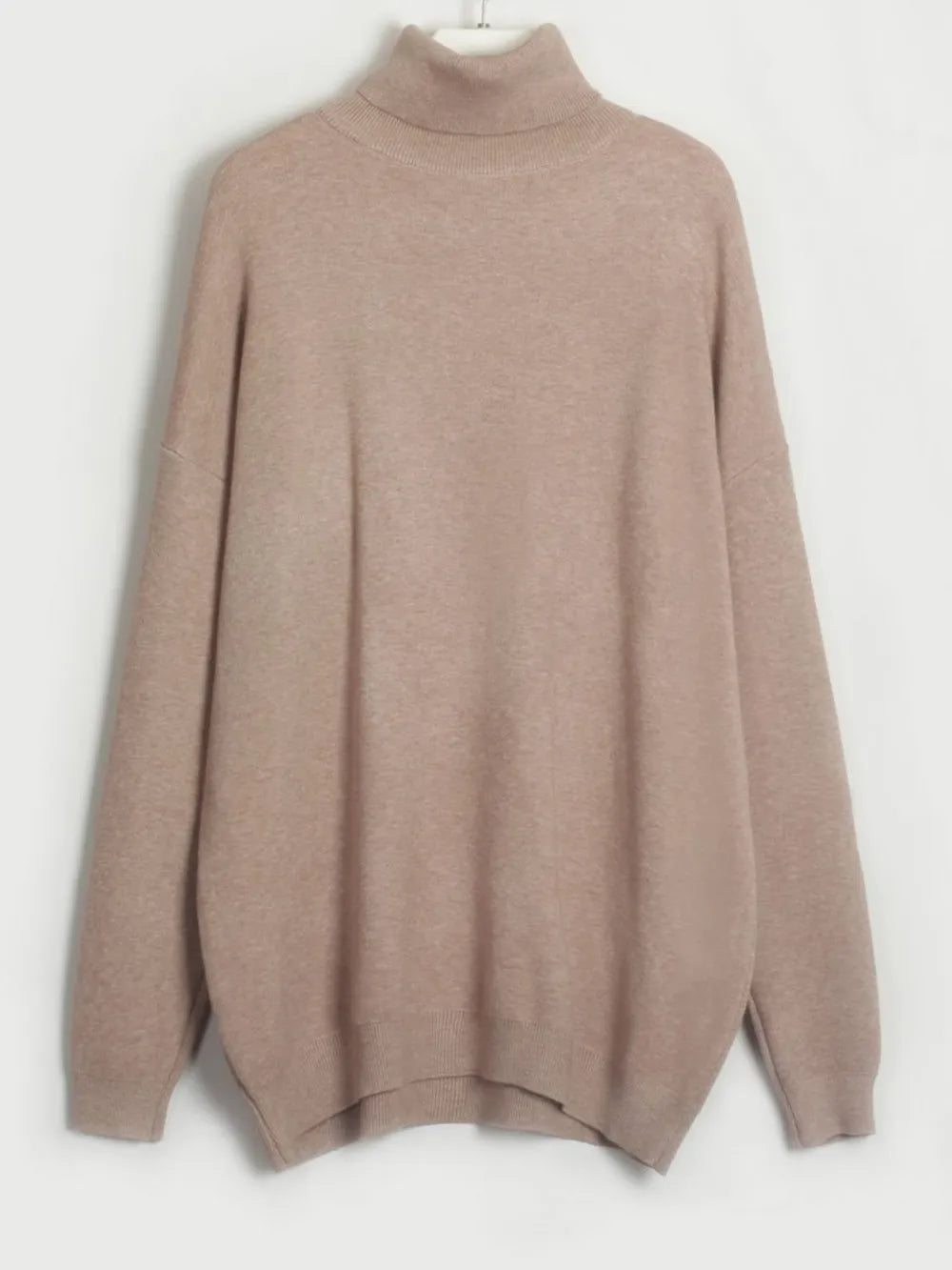 Turtleneck Long Sleeve Top and Drawstring Pants Sweater Set Easy Apparels