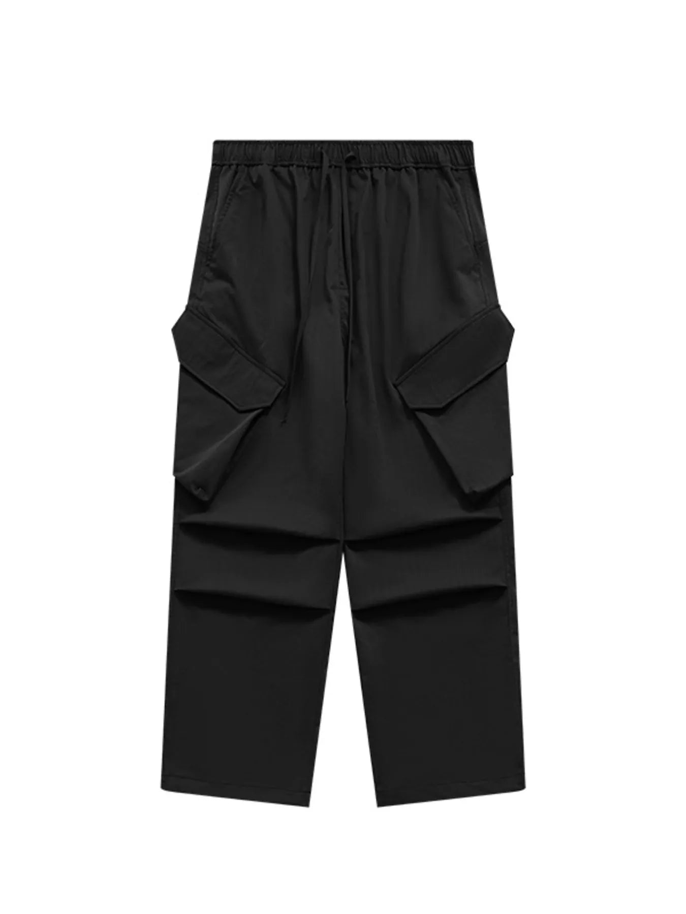 Men's Wide Leg Cargo Pants Black Easy Apparels
