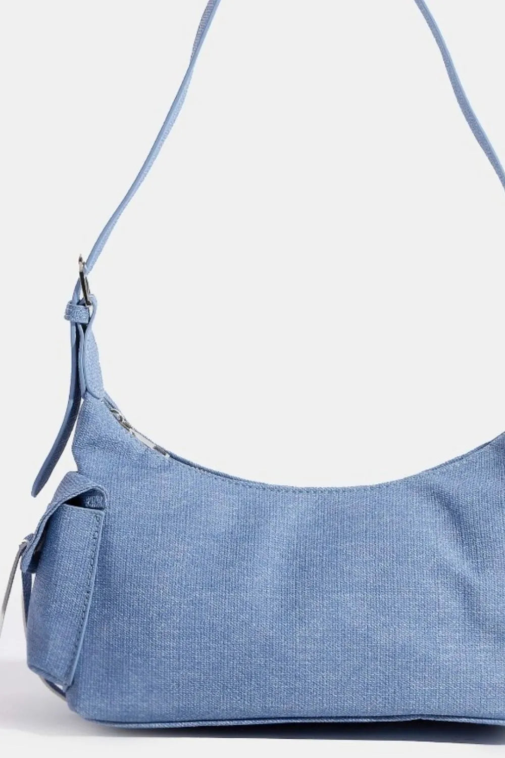 Fame Braided Accent Double Pocket Shoulder Bag Easy Apparels