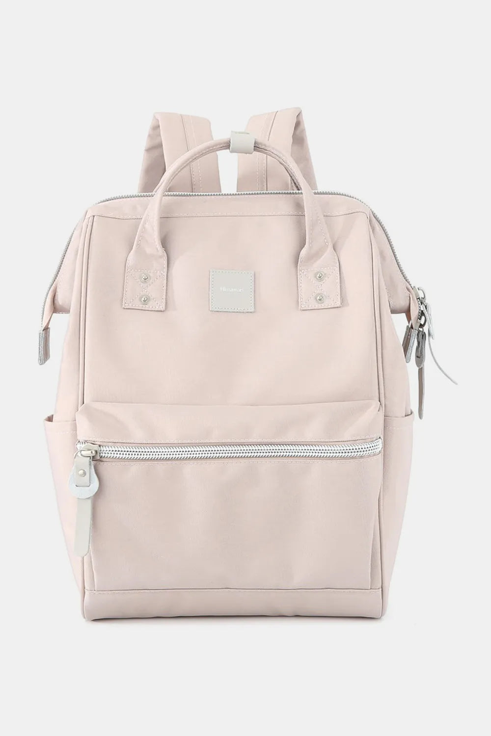 Himawari Water Resistant Canvas Backpack Bag with Side Pockets Blush Pink One Size Easy Apparels