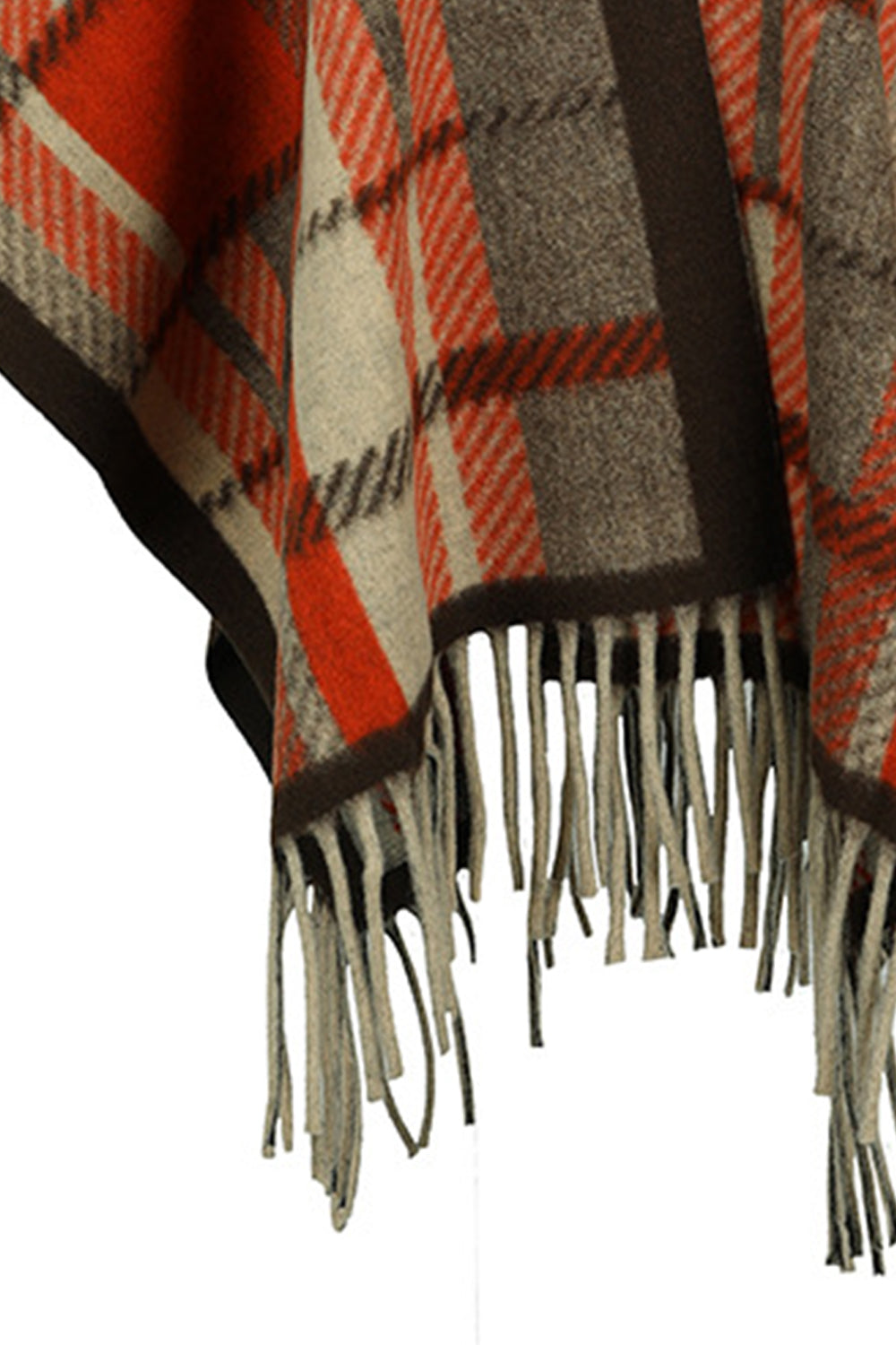 Cloak Sleeve Fringe Detail Poncho Easy Apparels