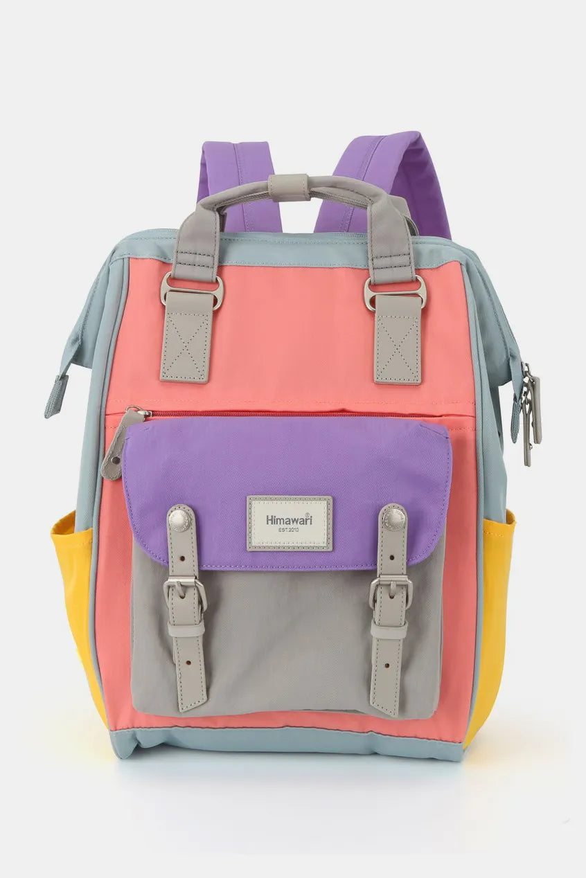 Himawari Waterproof Nylon Backpack Bag with Handles Purple One Size Easy Apparels