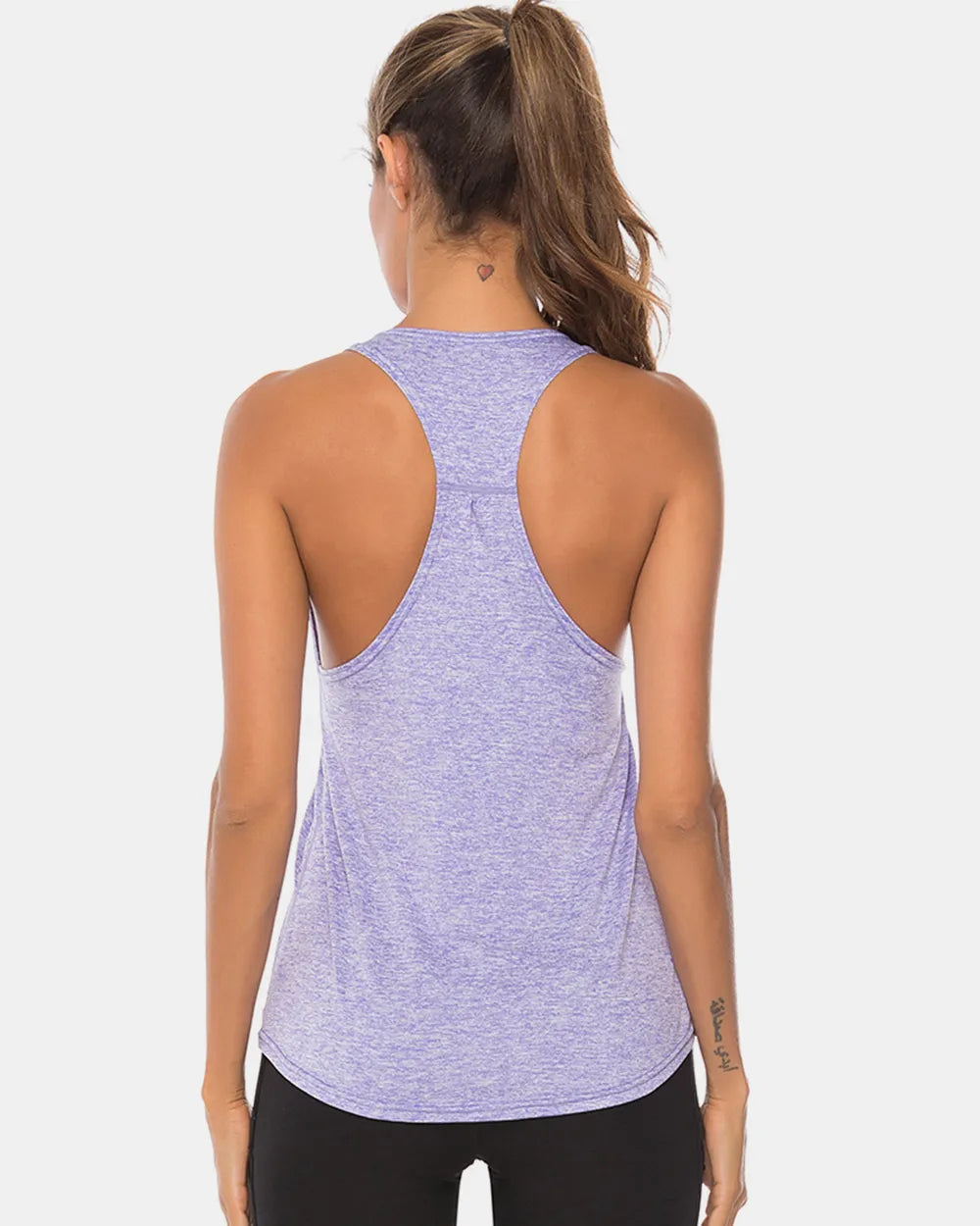 Full Size Scoop Neck Wide Strap Active Tank Easy Apparels