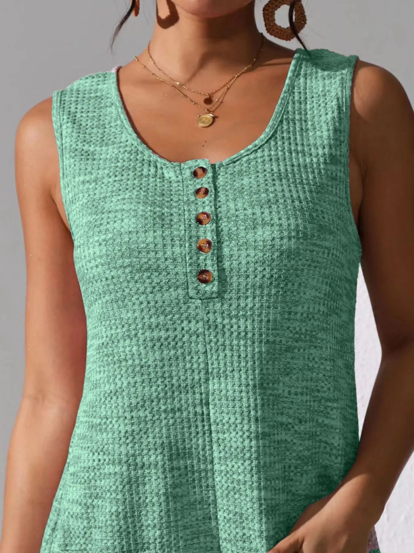 Full Size Button Front Romper with Pockets Plus Size Easy Apparels