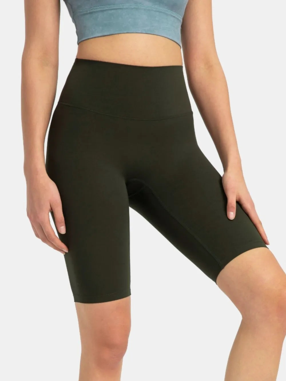Millennia High Rise Wide Waistband Active Shorts Easy Apparels