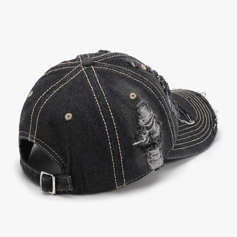 Distressed Adjustable Cotton Baseball Cap Easy Apparels