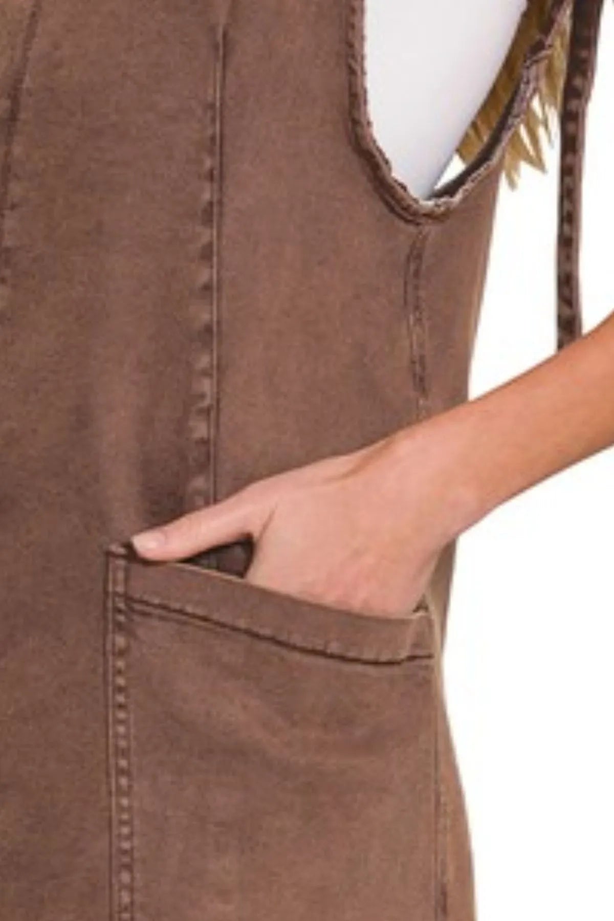 Zenana Washed Adjustable Strap Denim Overall Dress Easy Apparels