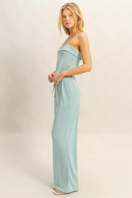 HYFVE Rib Knit Cami Top and Pants Set Easy Apparels