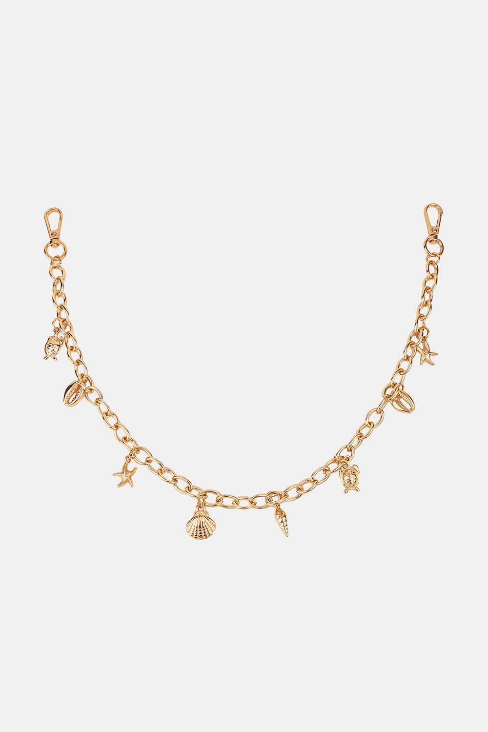 Sea Element Charm Iron Chain Belt Gold One Size Easy Apparels