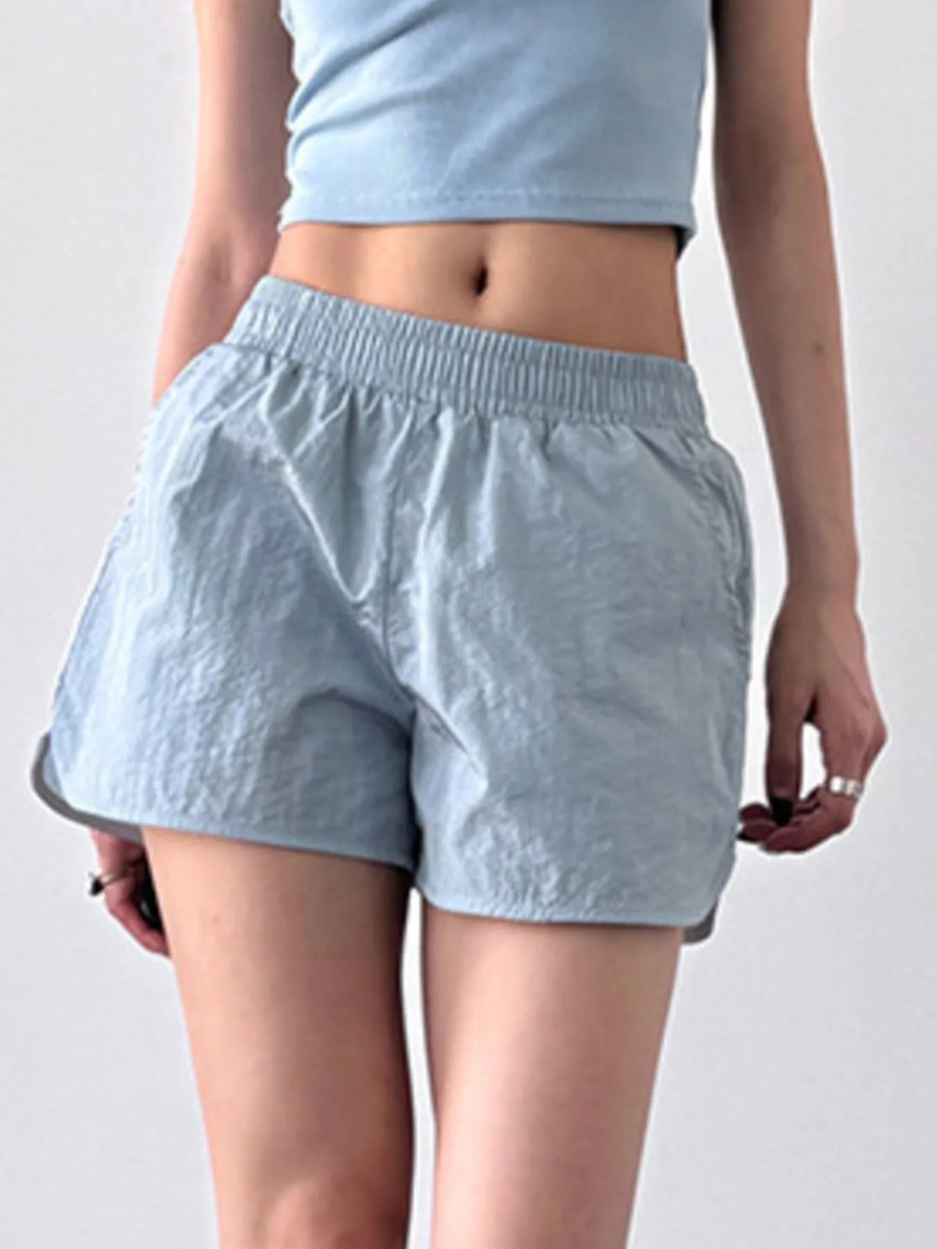 Elastic Waist Active Shorts Easy Apparels
