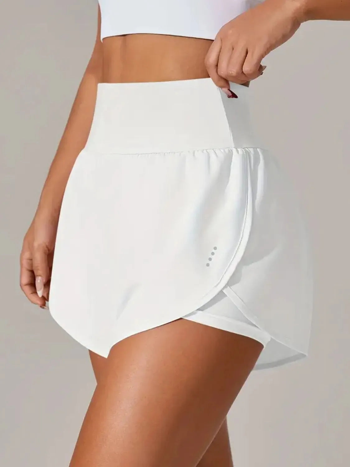 Pocketed High Waist Active Shorts Easy Apparels