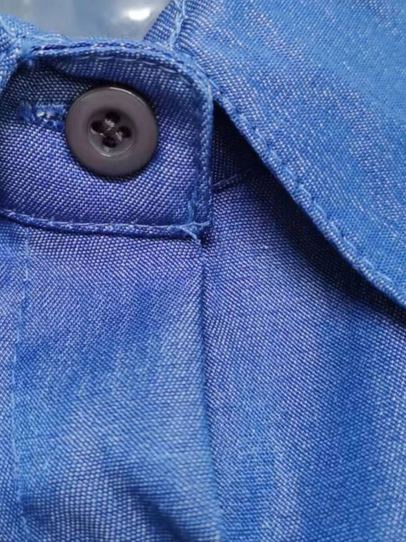 Full Size Button-Down Maxi Denim Dress Plus Size Easy Apparels