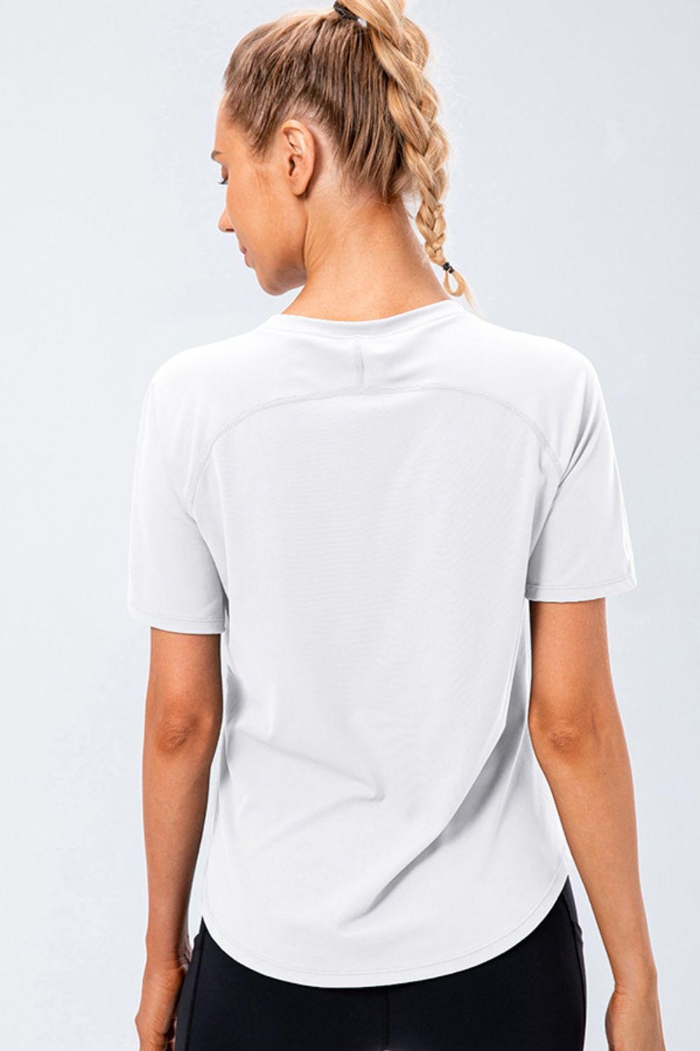 Round Neck Raglan Sleeve Active Tee Easy Apparels