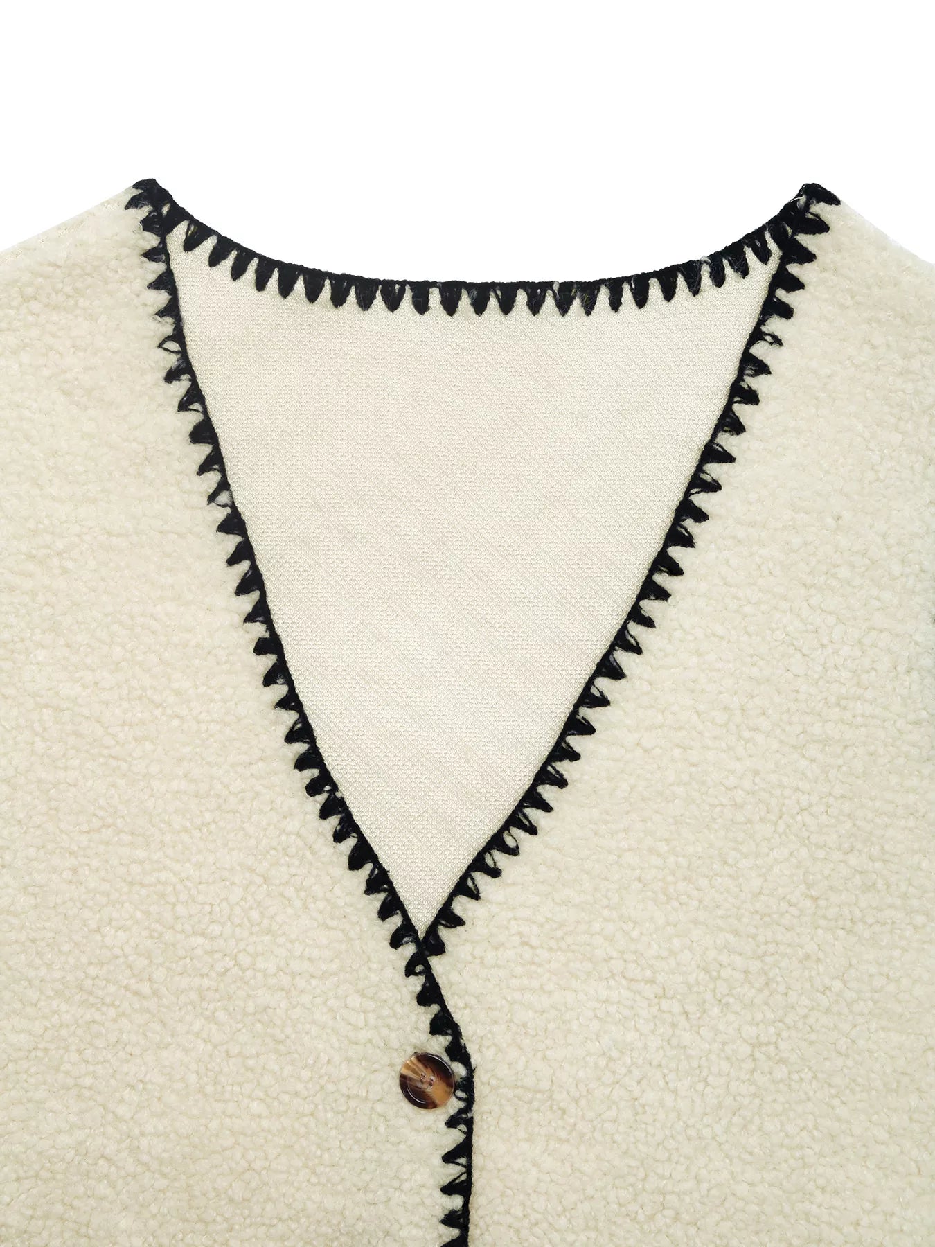 V-Neck Button Up Vest Coat Easy Apparels