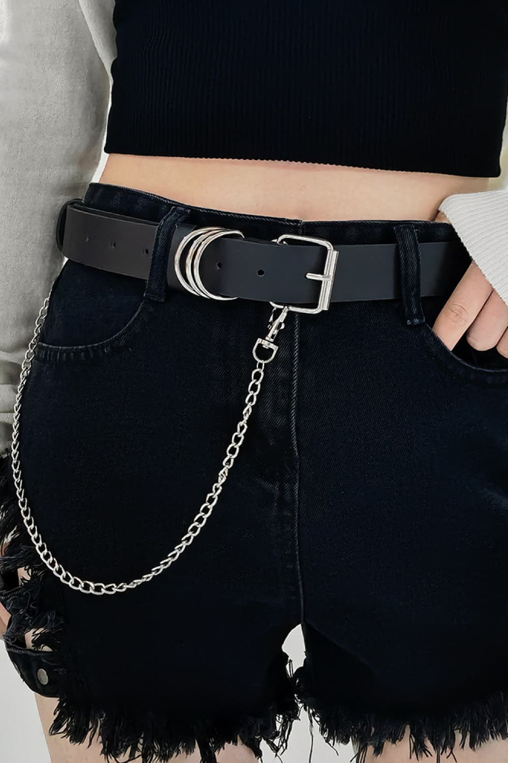 PU Leather Alloy Chain Belt Easy Apparels