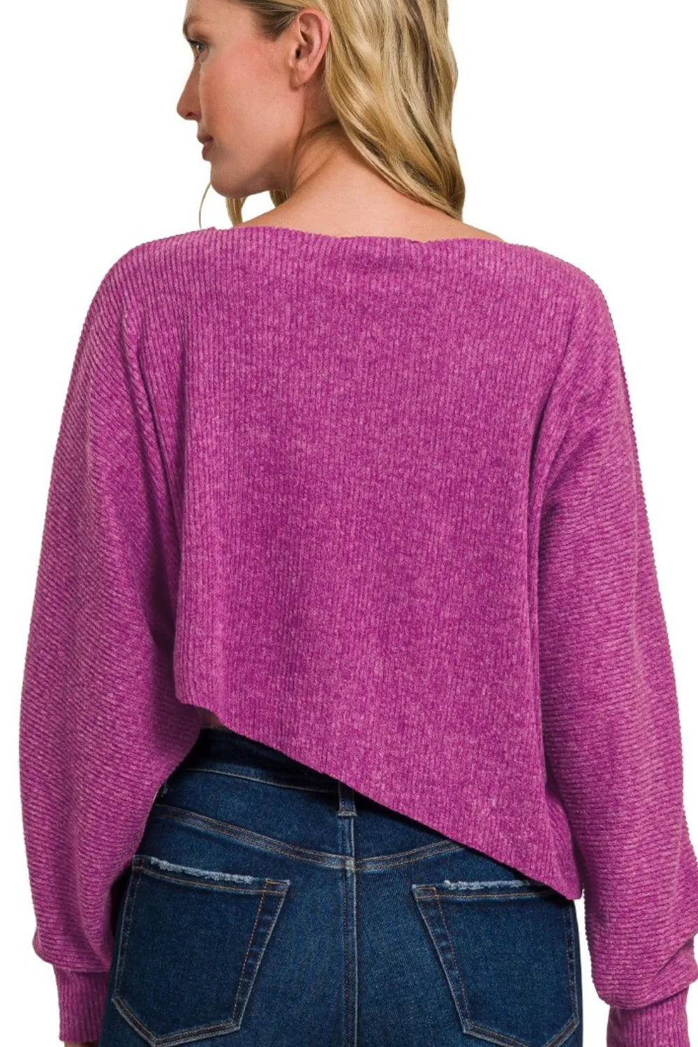 Zenana Ribbed Asymmetric Hem and Sleeve Top & Skirt Set Easy Apparels